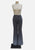 Sarah Grey Blue 1970s Knit Top and Flare Trouser Set
