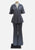 Sarah Grey Blue 1970s Knit Top and Flare Trouser Set