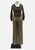 Olive Fleck Tweed 1970s Straight Leg Trousers