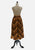Chevron Stripe 1970s Wool Full Skirt