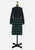 Black and Green Wool Blend Graphic 1970s Knit Dress