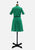 Emerald 1970s Green Ribbed Wool A-Line Dress