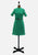 Emerald 1970s Green Ribbed Wool A-Line Dress