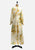 Cream and Golden Floral 1970s Vintage Maxi Dress