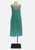 Teal 1980s Vertical Stripe Belted Shirt Dress