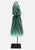 Teal 1980s Vertical Stripe Belted Shirt Dress