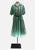 Teal 1980s Vertical Stripe Belted Shirt Dress