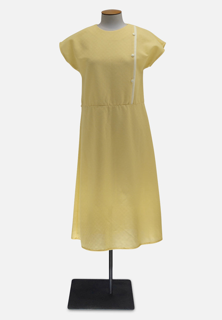 Littlewoods Pale Lemon Textured Midi Dress