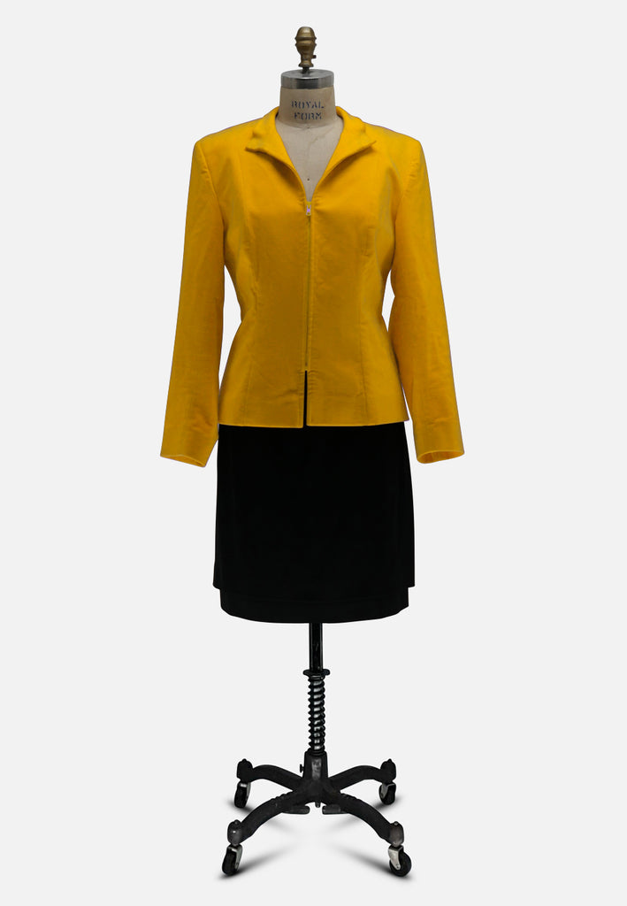 1980s Kevin Berkahn Daffodil Corduroy Fitted Jacket