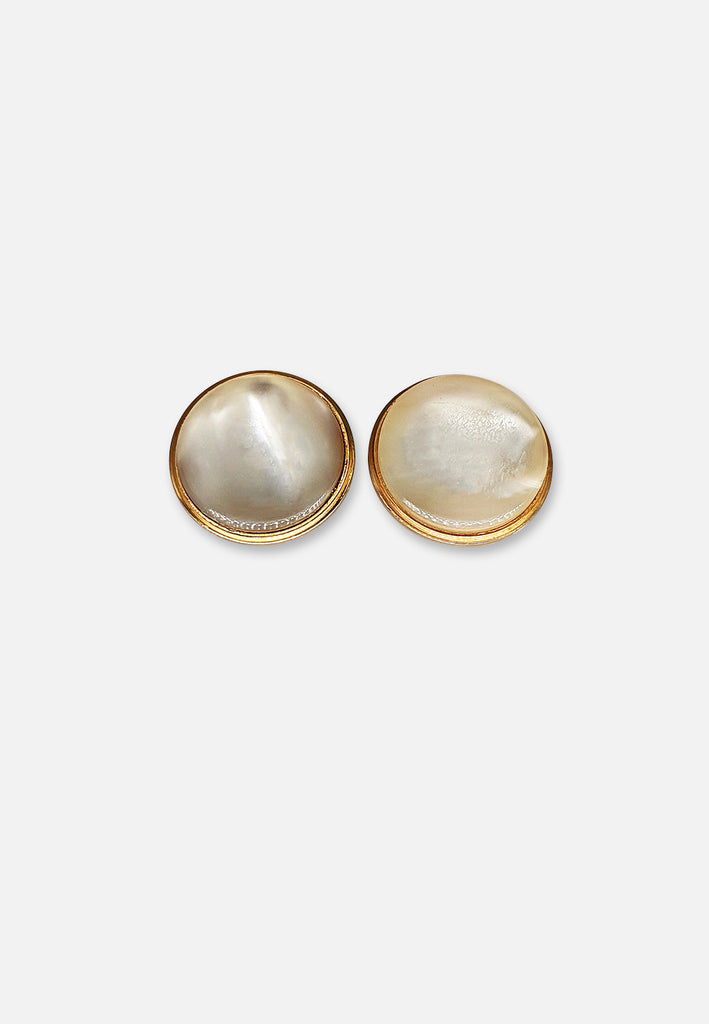Vintage Clothing - Almost Pearl Clip Ons Earrings 'VIP' - Painted Bird Vintage Boutique & The Aviary - Earrings