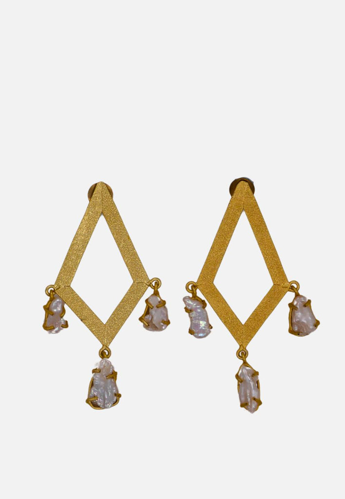 Angle Pearl Earrings