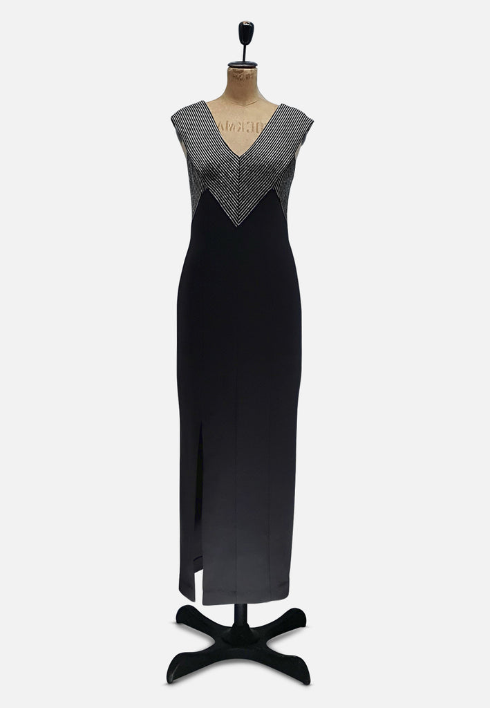 Vintage Clothing - V Silver Stunner Dress - Painted Bird Vintage Boutique & The Aviary - Dresses