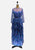 Blue Purple Multi-Stripe Tiered Ruffle Georgette Maxi Gown 'VIP'