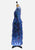 Blue Purple Multi-Stripe Tiered Ruffle Georgette Maxi Gown 'VIP'