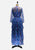 Blue Purple Multi-Stripe Tiered Ruffle Georgette Maxi Gown 'VIP'
