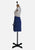 Cobalt Blue Wool Silk Tie-Dye Trim Pencil Skirt 'VIP'