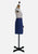 Cobalt Blue Wool Silk Tie-Dye Trim Pencil Skirt 'VIP'