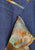 Cobalt Blue Wool Silk Tie-Dye Trim Pencil Skirt 'VIP'