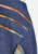 Cobalt Blue Wool Silk Tie-Dye Trim Pencil Skirt 'VIP'