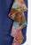 Cobalt Blue Wool Silk Tie-Dye Trim Pencil Skirt 'VIP'