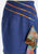 Cobalt Blue Wool Silk Tie-Dye Trim Pencil Skirt 'VIP'