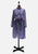 1970s French Silk Lavender Paisley Midi Dress with Pockets 'VIP'
