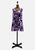 Mahana Bold Purple Floral Print Cotton Shift Dress 'VIP'