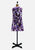 Mahana Bold Purple Floral Print Cotton Shift Dress 'VIP'