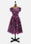 Palm Island Fashions 1950s Magenta Rose Print Cotton Fit And Flare Dress 'VIP'