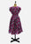 Palm Island Fashions 1950s Magenta Rose Print Cotton Fit And Flare Dress 'VIP'