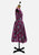 Palm Island Fashions 1950s Magenta Rose Print Cotton Fit And Flare Dress 'VIP'
