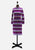 1970s Purple Berry Stripe Knit Polo Neck Midi Dress with Belt 'VIP'