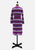 1970s Purple Berry Stripe Knit Polo Neck Midi Dress with Belt 'VIP'
