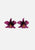 Deep Violet Cattleya Orchid Resin Brooch and Clip-On Earring Set 'VIP'