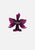 Deep Violet Cattleya Orchid Resin Brooch and Clip-On Earring Set 'VIP'