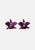 Deep Violet Cattleya Orchid Resin Brooch and Clip-On Earring Set 'VIP'