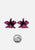 Deep Violet Cattleya Orchid Resin Brooch and Clip-On Earring Set 'VIP'