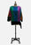Silk Degrees 1980s Colour Block Feather Fringe Silk Blouse 'VIP'