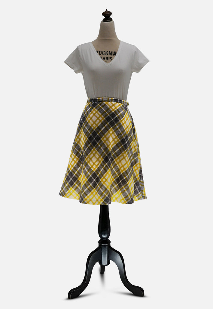 Vintage Clothing - English Plaid Skirt 'VIP' - Painted Bird Vintage Boutique & The Aviary - Skirt