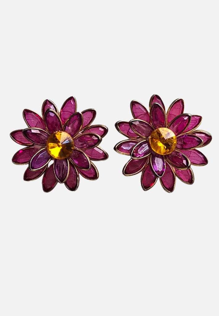 Vintage Clothing - Pink Stars In Your Eyes Clip On Earrings - Painted Bird Vintage Boutique & The Aviary - Earrings