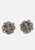 Aurora Borealis Faux Crystal Cluster Clip-On Earrings 'VIP'