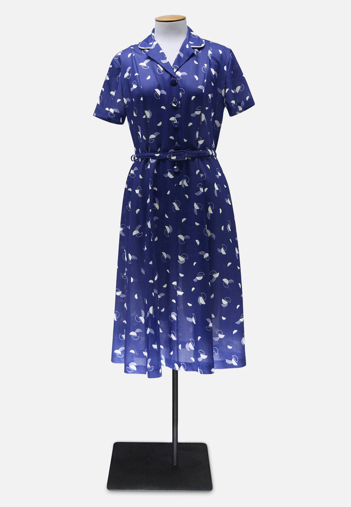 Bright Navy Easy Care Shirt Dress With Matching Belt 1970 | Painted Bird Vintage Boutique & The Aviary Bright Navy Easy Care Shirt Dress With Matching Belt 1970 | Painted Bird Vintage Boutique & The Aviary