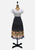 Pru Fischer New Zealand 1960s Midnight Navy Silk Pleated Floral Border Skirt 'VIP'