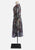 Grey Blue Burgundy Abstract Floral Cowl Neck Dress 'VIP'