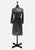 1970s Anne Armstrong Steel Grey Leather Trench Coat 'VIP'