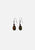 Dark Purple Cloisonné Floral Hook Drop Earrings 'VIP'