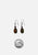 Dark Purple Cloisonné Floral Hook Drop Earrings 'VIP'