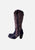 Made in Italy 1970s Patent and Faux Suede Knee-High Slouch Boots 'VIP'