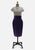 Knowledge of the Hand Deep Violet Cotton Velvet Pencil Skirt 'VIP'
