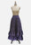 Indigo Teardrop Floral Double-Tier Ruffle Maxi Skirt 'VIP'